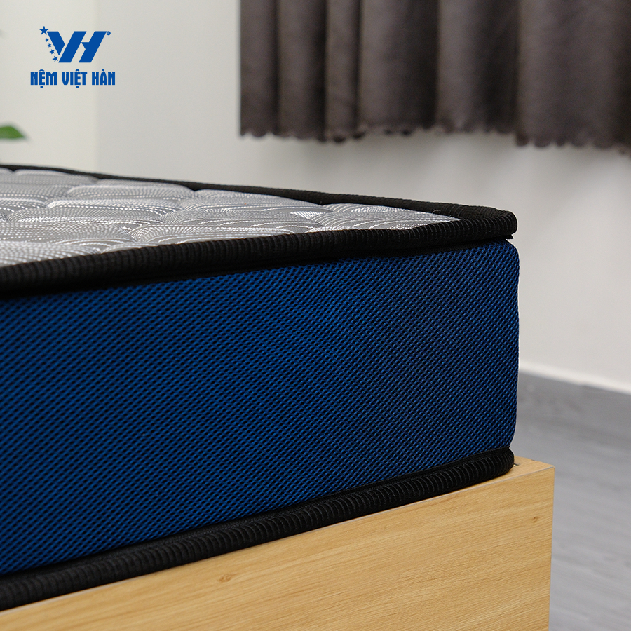 Ảnh Nệm bông ép Việt Hàn Carbon - Hạn Chế Nhức Mỏi, Thấm Hút Mồ Hôi - Gập 2 - Bảo Hành 7 Năm 2