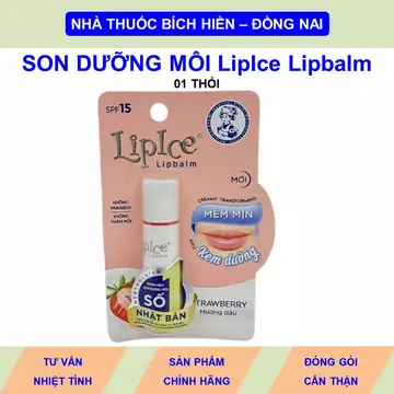 Lipice Lipbalm 01 thỏi son dưỡng môi hương dâu