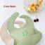 Yếm Ăn Dặm Cocobear Tootie Silicone, Yếm ăn dặm nhiều hình Cocobear Tootie dáng Hàn Quốc