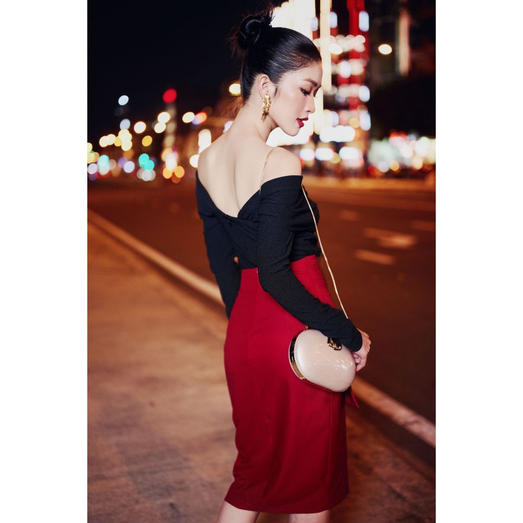 Vella Fashion chân váy bút chì cách điệu ở eo sang chảnh, chân váy công sở, chân váy đi tiệc VV21127