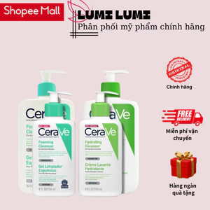 Sữa Rửa Mặt Cerave Bản Pháp Có Bill 236ml - 473ml Cho Da Dầu, Da Nhậy Cảm