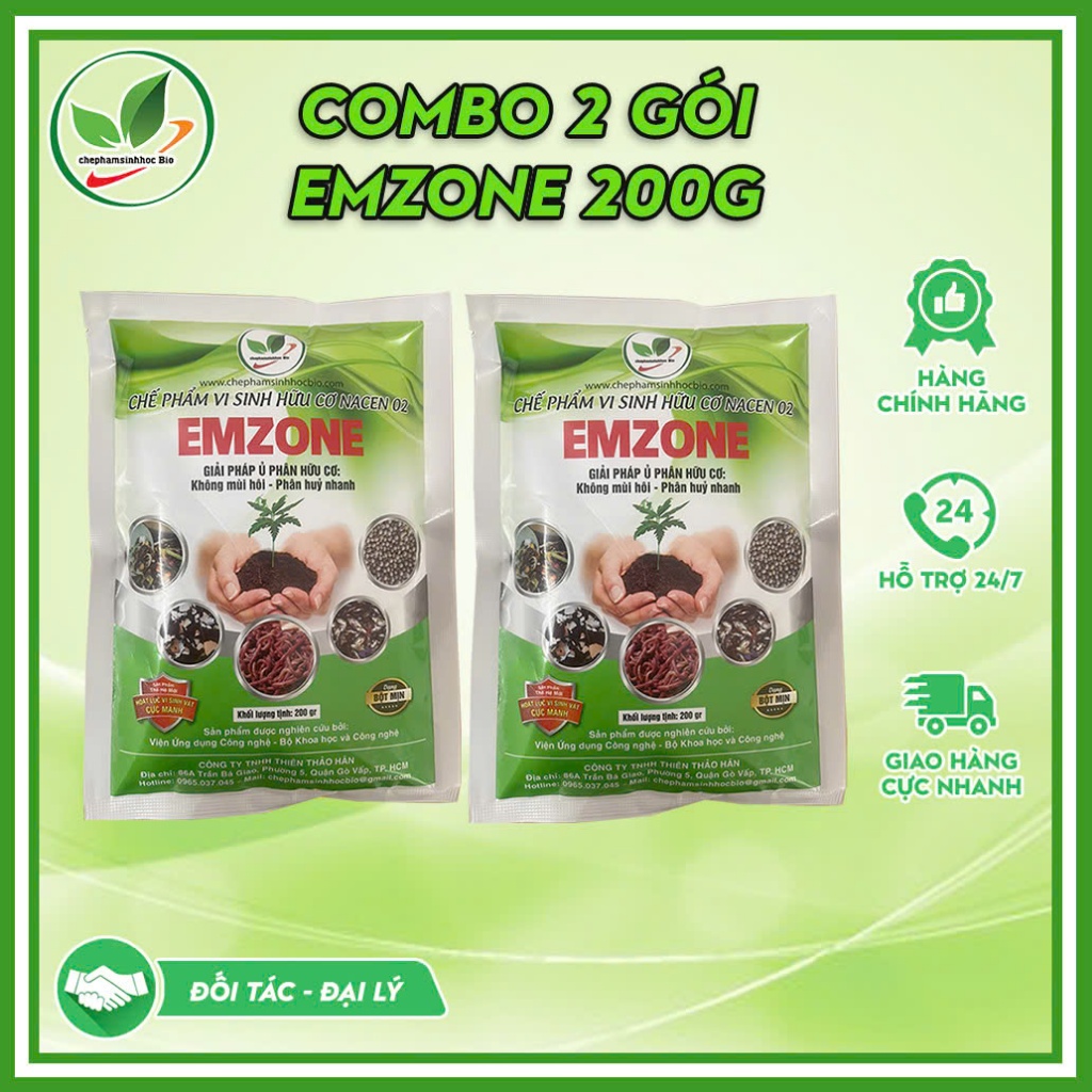 Combo 2 gói Emzone. Khử mùi hôi phân cá, ủ đậu tương và rác thải sinh hoạt. men khử mùi. Gói 200gr
