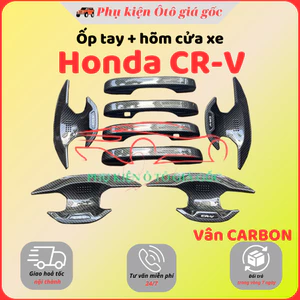 Ốp Tay nắm, Hõm cửa CARBON xe Honda CRV đời 2024- ĐẾN NAY - Mẫu Vân CARBON cao cấp
