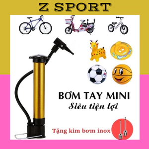 Bơm bóng mini cầm tay (tặng kim bơm) bơm bóng đá,bóng rổ