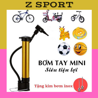 Bơm bóng mini cầm tay (tặng kim bơm) bơm bóng đá,bóng rổ
