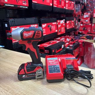 Máy Vặn Vít Milwaukee M18 BID | Dùng Pin 18V Nhỏ Gọn | Gồm Pin 2.0Ah + Sạc | Bảo Hành 12 Tháng