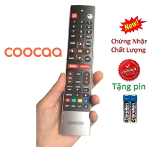 tay điều khiển remote từ xa tivi Coocaa giọng nói hàng zin theo máy mới-kèm pin