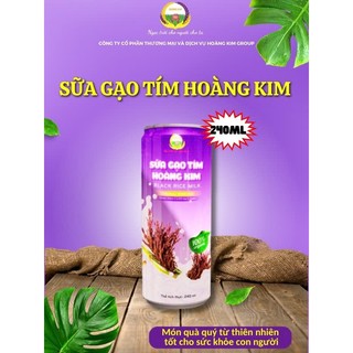Sữa Gạo Tím Hữu Cơ Hoàng Kim lon 240ml – Bổ Sung Dinh Dưỡng, Eat Clean, Tốt Cho Sức Khỏe