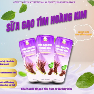 Sữa Gạo Tím Hữu Cơ Hoàng Kim lon 240ml – Bổ Sung Dinh Dưỡng, Eat Clean, Tốt Cho Sức Khỏe