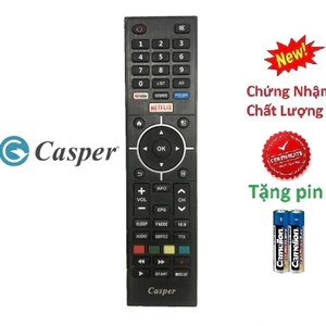 tay điều khiển remote từ xa tivi casper LCD/LED chính hãng-kèm pin