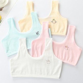 Áo lót lá bé gái cotton - Áo lót cho học sinh cấp 1 cấp 2 không đệm co giãn 4 chiều King Shop B-341