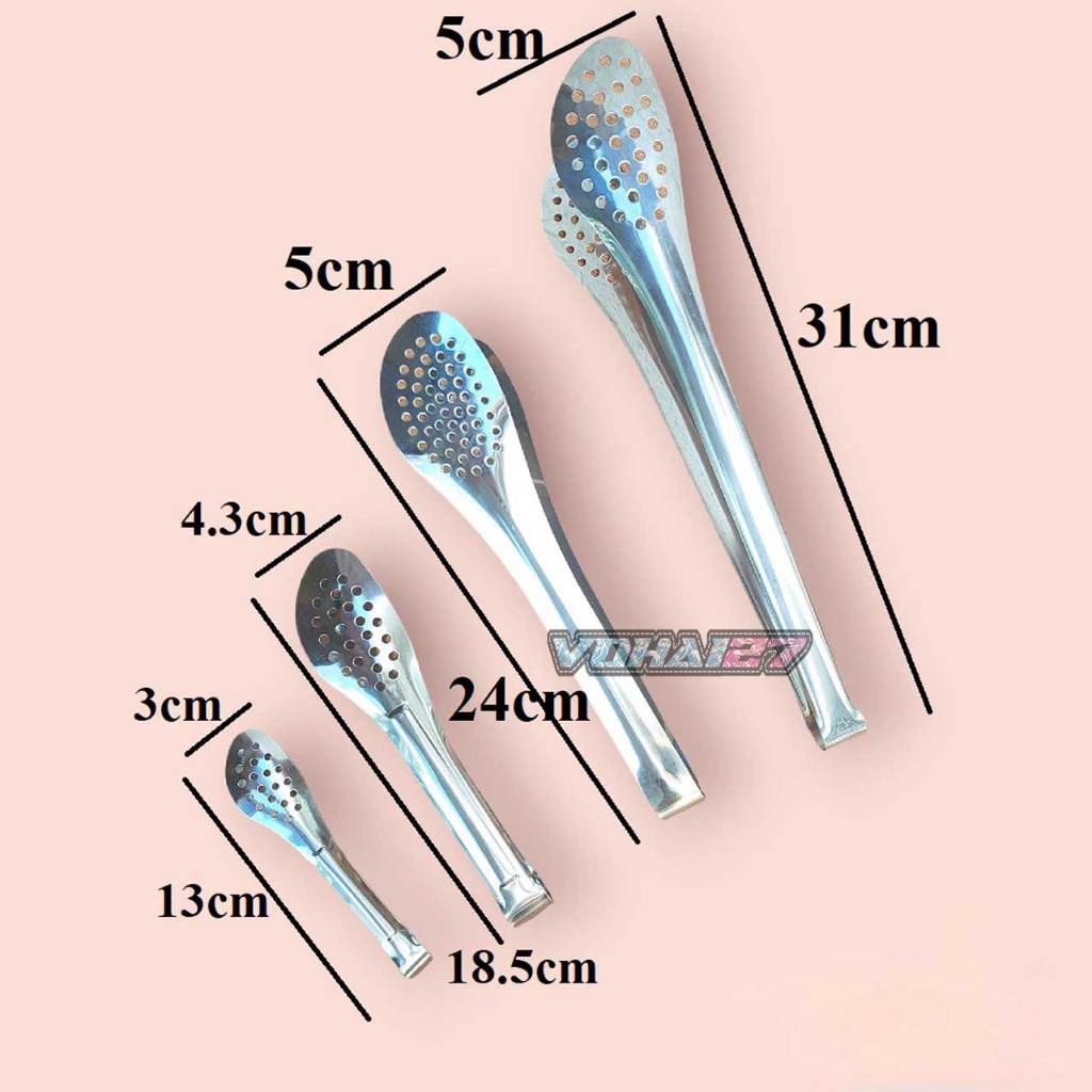 Kẹp gắp thức ăn inox - Kẹp gắp tổ ong nhiều size