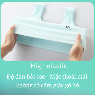 Áo lót lá bé gái cotton - Áo lót cho học sinh cấp 1 cấp 2 không đệm co giãn 4 chiều King Shop B-341