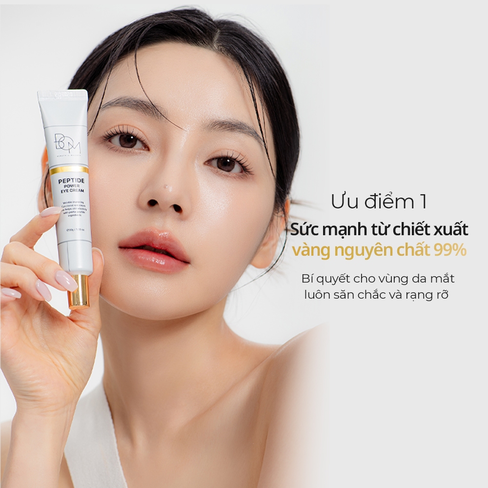 Kem Dưỡng Mắt Cấp Ẩm, Làm Mờ Nếp Nhăn B.O.M Peptide Power Eye Cream - 30G
