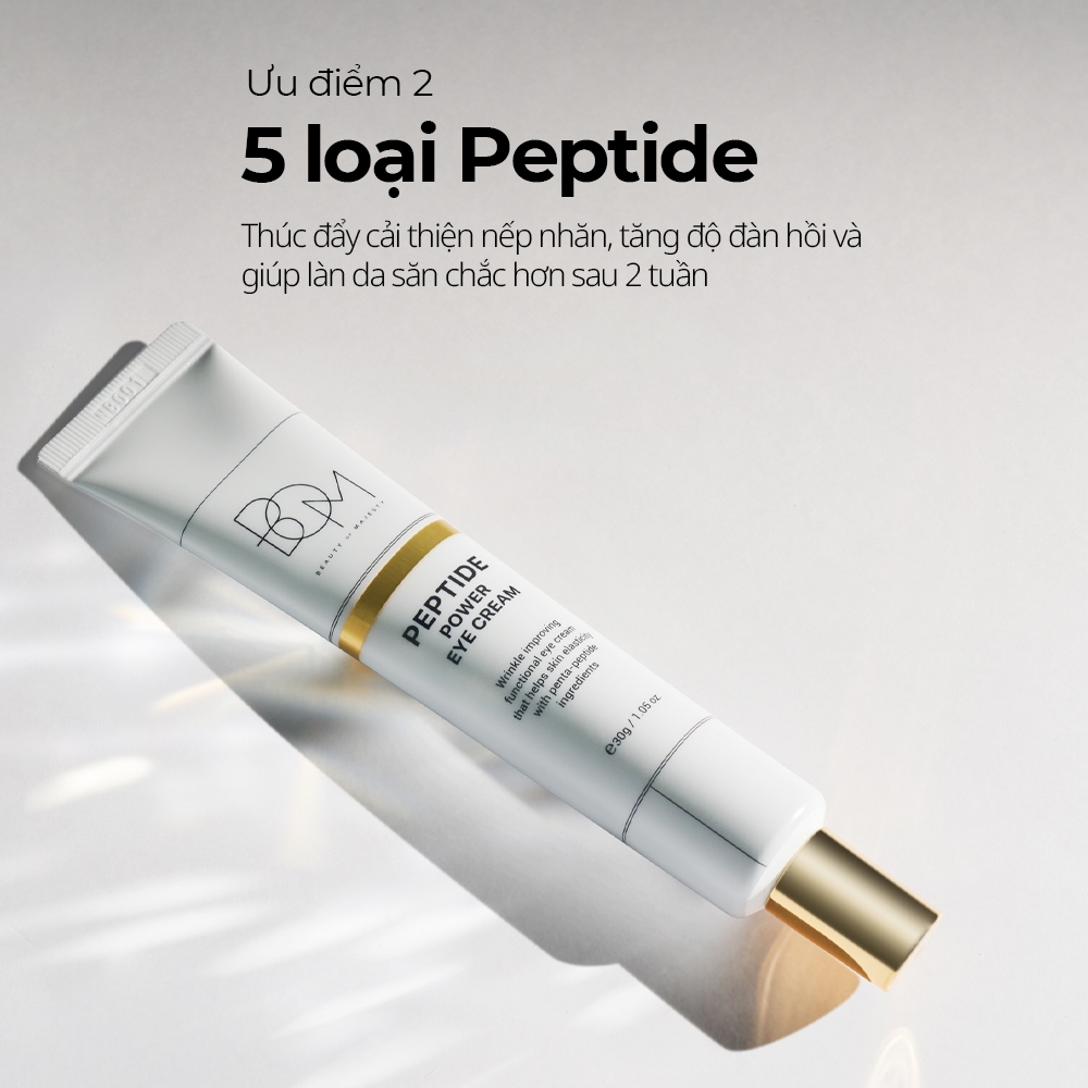 Kem Dưỡng Mắt Cấp Ẩm, Làm Mờ Nếp Nhăn B.O.M Peptide Power Eye Cream - 30G