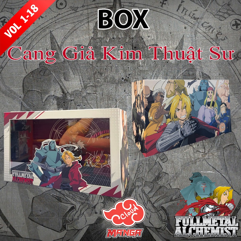 Box Fullmetal Alchemist [KHÔNG KÈM TRUYỆN] FMA Cang giả kim thuật sư để ...
