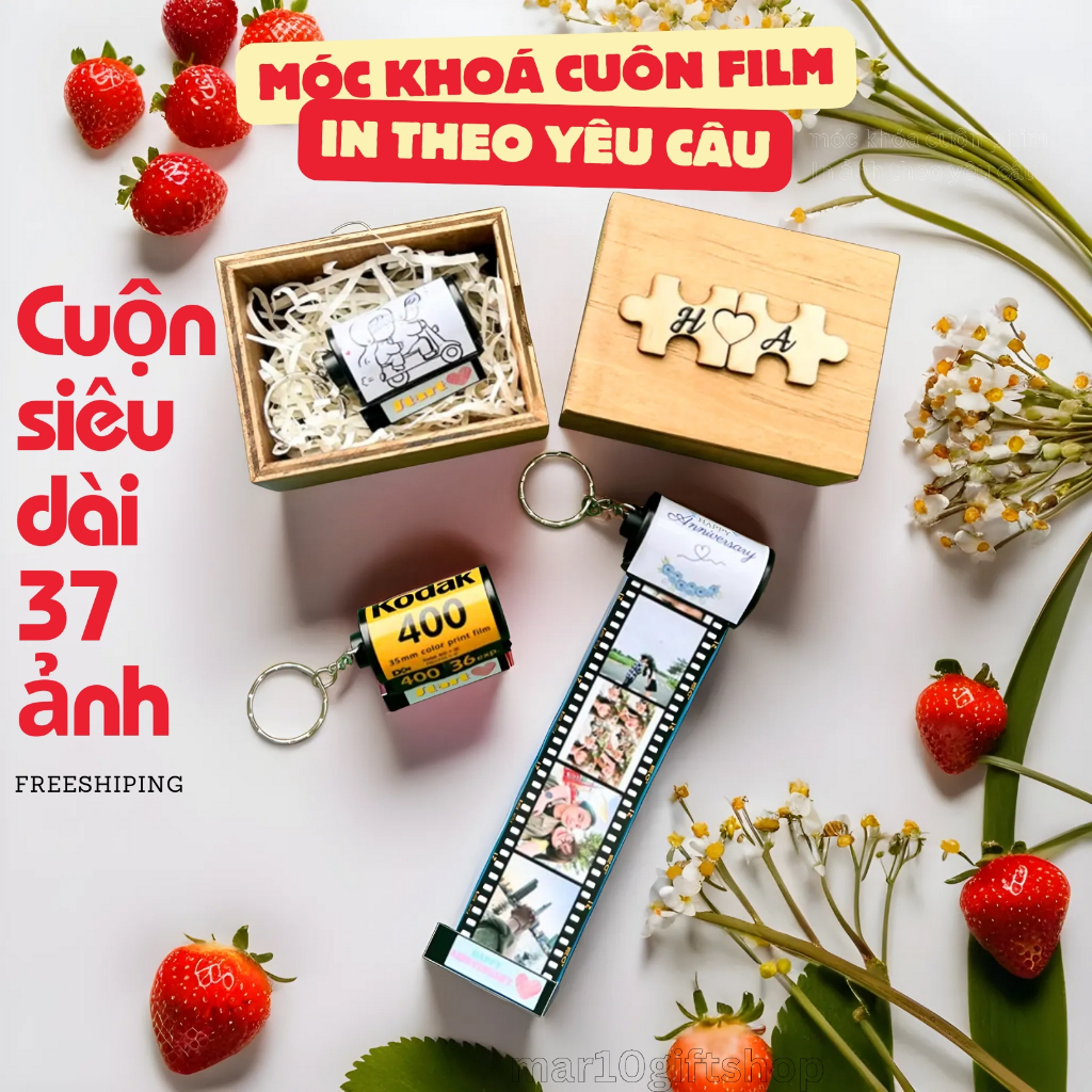 Móc khóa in ảnh cuộn film - quà tặng in hình theo yêu cầu - keychain ...