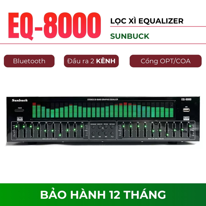 Lọc Xì Equalizer SUNBUCK EQ-8000, Lọc Tiếng Âm Thanh Chuyên Nghiệp, Lọc ...