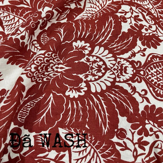 Vải Linen Tưng Premium/Pure Linen In Hoạ Tiết Đỏ Gạch Mềm Mướt Chưa WASH Khổ 1m30 Đã WASH CN Khổ 1m25
