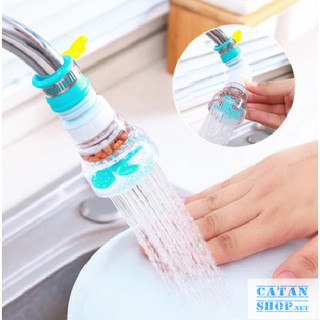 Dụng cụ gắn vòi nước giúp lọc sạch cặn bẩn, Đầu lọc vòi nước 1 tầng/ 6 tầng co giãn xoay 360 độ giúp tránh văng nước