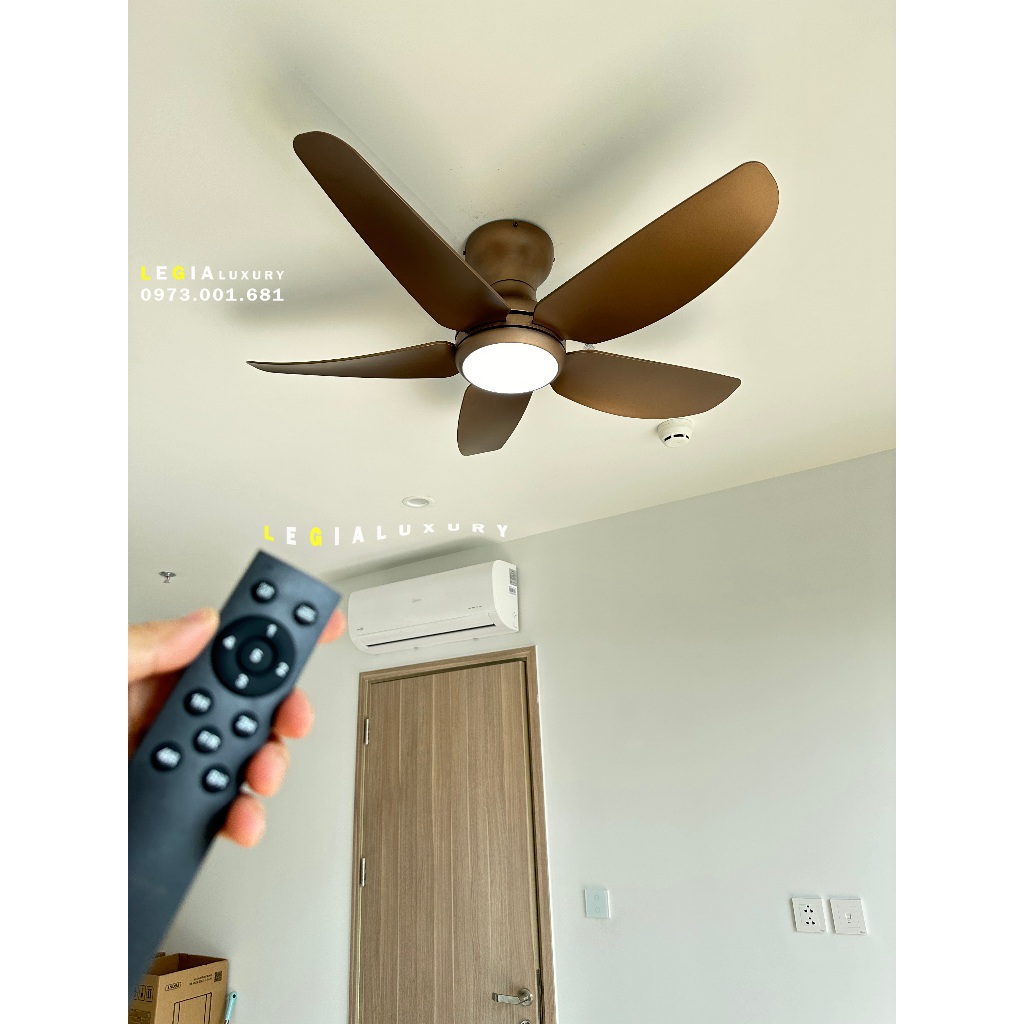 Ảnh Quạt Trần Mini chung cư Cao Cấp ERF968 phù hợp phòng diện tích 7m2 đến 15m2 4