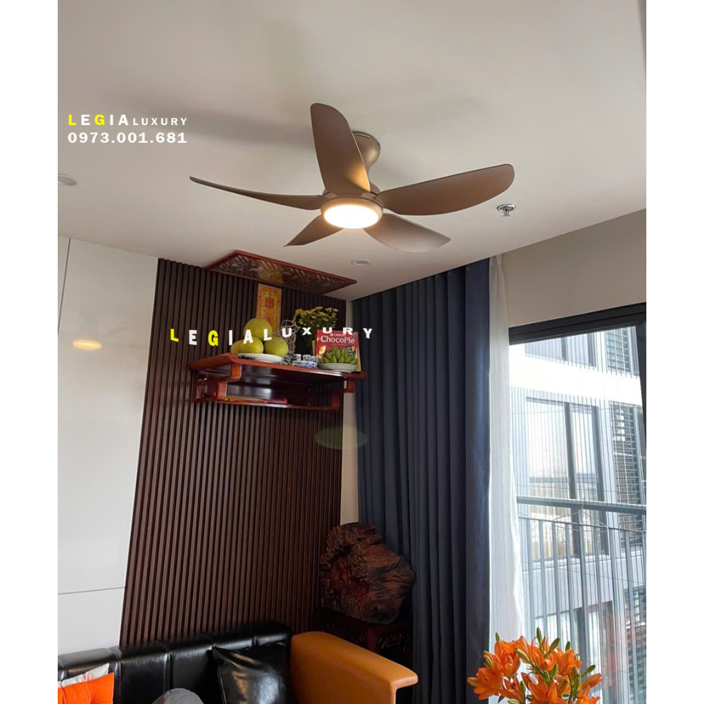 Ảnh Quạt Trần Mini chung cư Cao Cấp ERF968 phù hợp phòng diện tích 7m2 đến 15m2 2