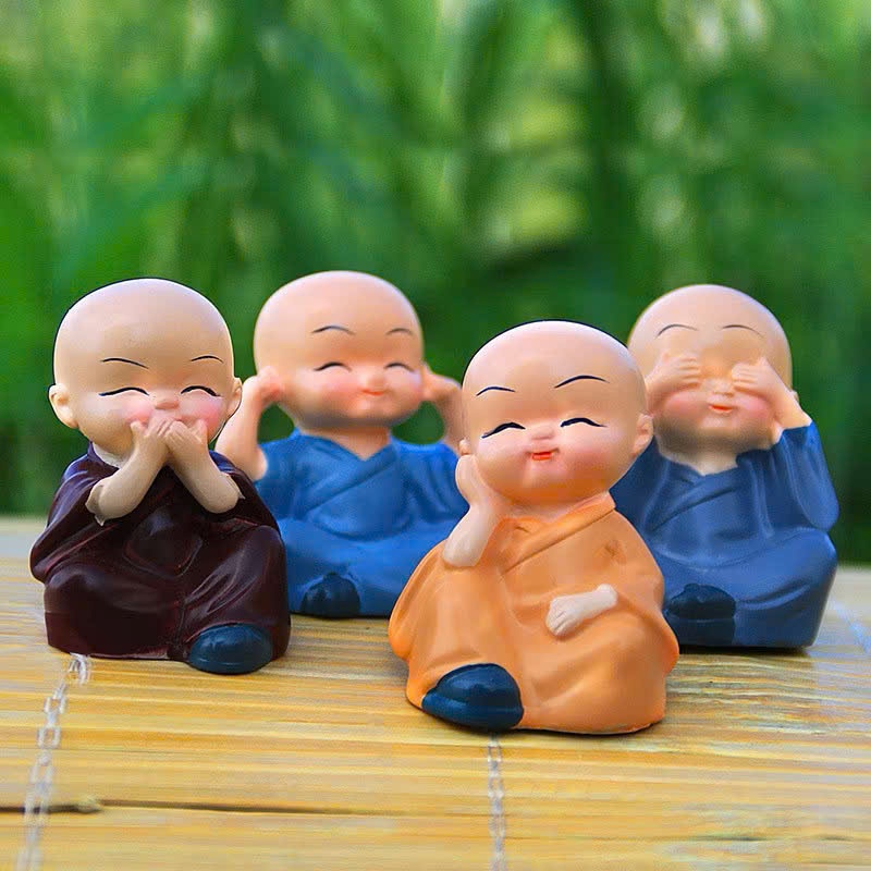 BỘ 4 TƯỢNG CHÚ TIỂU- Bộ Tượng Tứ Không 4 Vị Hòa Thượng Phong Thủy-MA: TUONGCHUTIEU79
