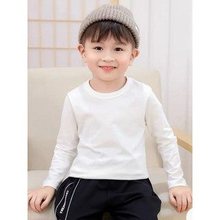 Áo thun dài tay cotton co giãn 4 chiều bé trai bé gái Batala Kids, áo phông TRƠN DÀI TAY thu đông 2024