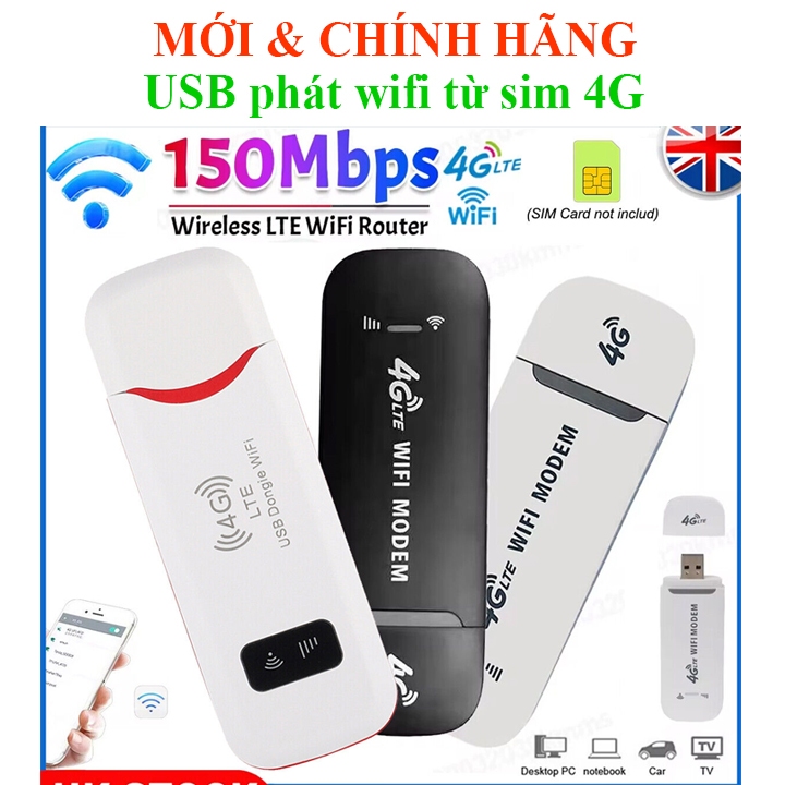 USB Phát Wifi từ Sim 4G Hỗ Trợ Đa Nhà Mạng Tốc Độ 150MBPS 4G LTE ...