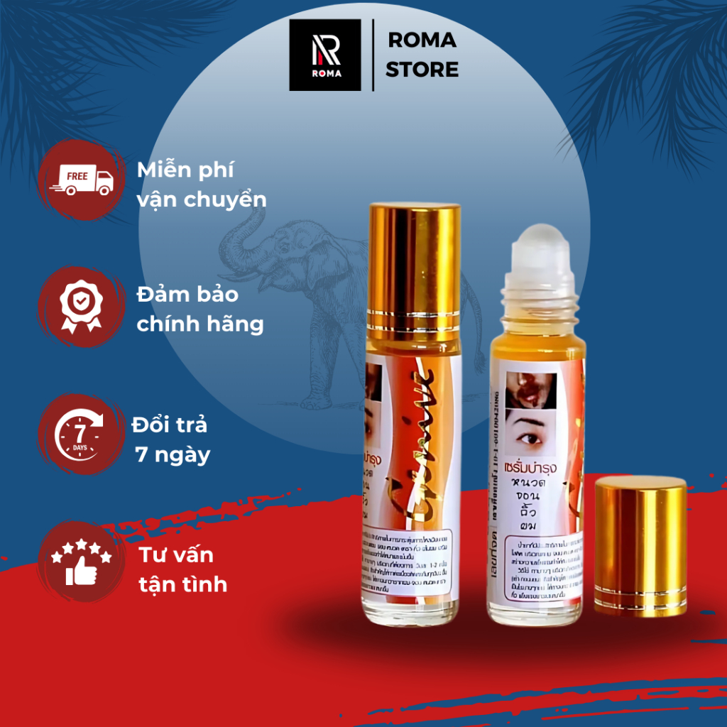 Serum kích mọc lông mi, râu, lông mày Genive Thái Lan, dưỡng lông dài ...