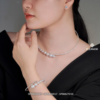 Dây chuyền bông tai vòng tay Eleanor Accessories bộ trang sức đính đá phụ kiện trang sức 8268