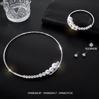 Dây chuyền bông tai vòng tay Eleanor Accessories bộ trang sức đính đá phụ kiện trang sức 8268