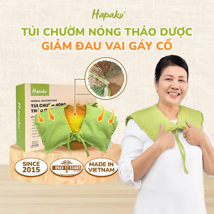 Ảnh Túi Chườm Nóng Thảo Dược Cổ Vai Gáy Hapaku - Làm Nóng Bằng Lò Vi Sóng, Giảm Nhức Mỏi, Thư Giãn 1