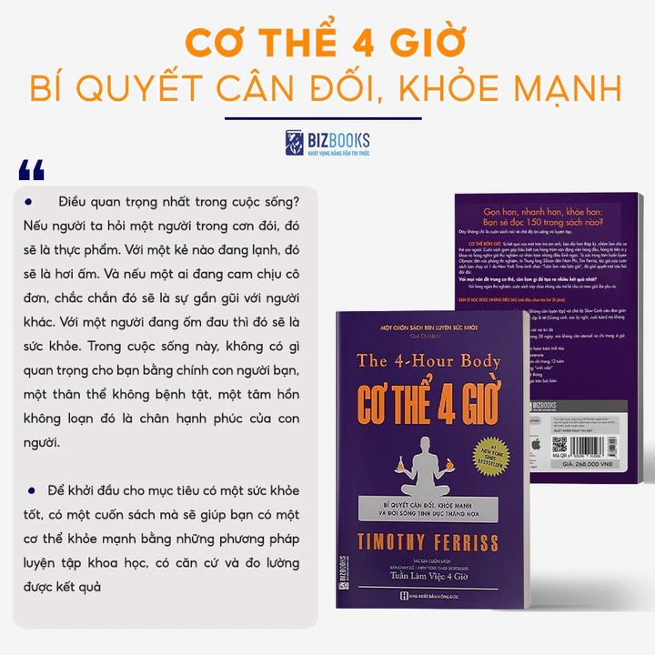 Sách - Cơ thể 4 giờ – Bí quyết cân đối khỏe mạnh và đời sống tình dục thăng hoa – 4
