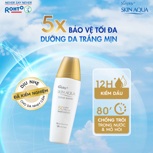 Ảnh Sữa Chống Nắng Dưỡng Da Sáng Mịn Sunplay Skin Aqua Clear White SPF50+ PA++++ (25g,55g) 3