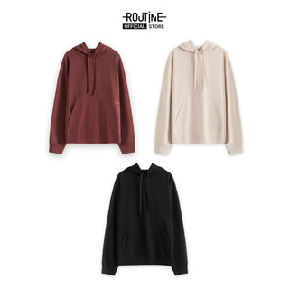 Áo Hoodie Unisex Tay Dài Có Túi Mũ In Hình Form Loose - Routine 10F24HODU001