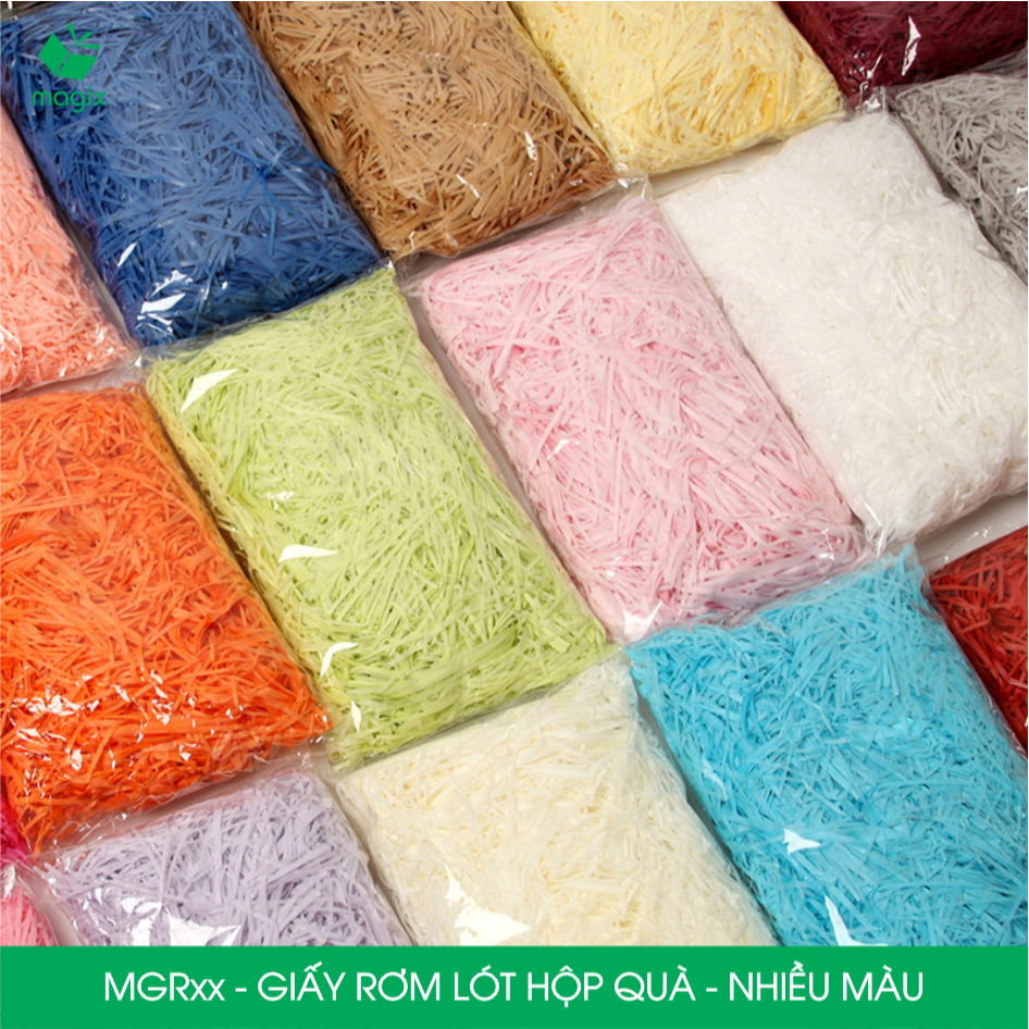 MGR1 - Combo 100g giấy rơm lót hộp quà - Nhiều màu - Giấy vụn trang trí ...
