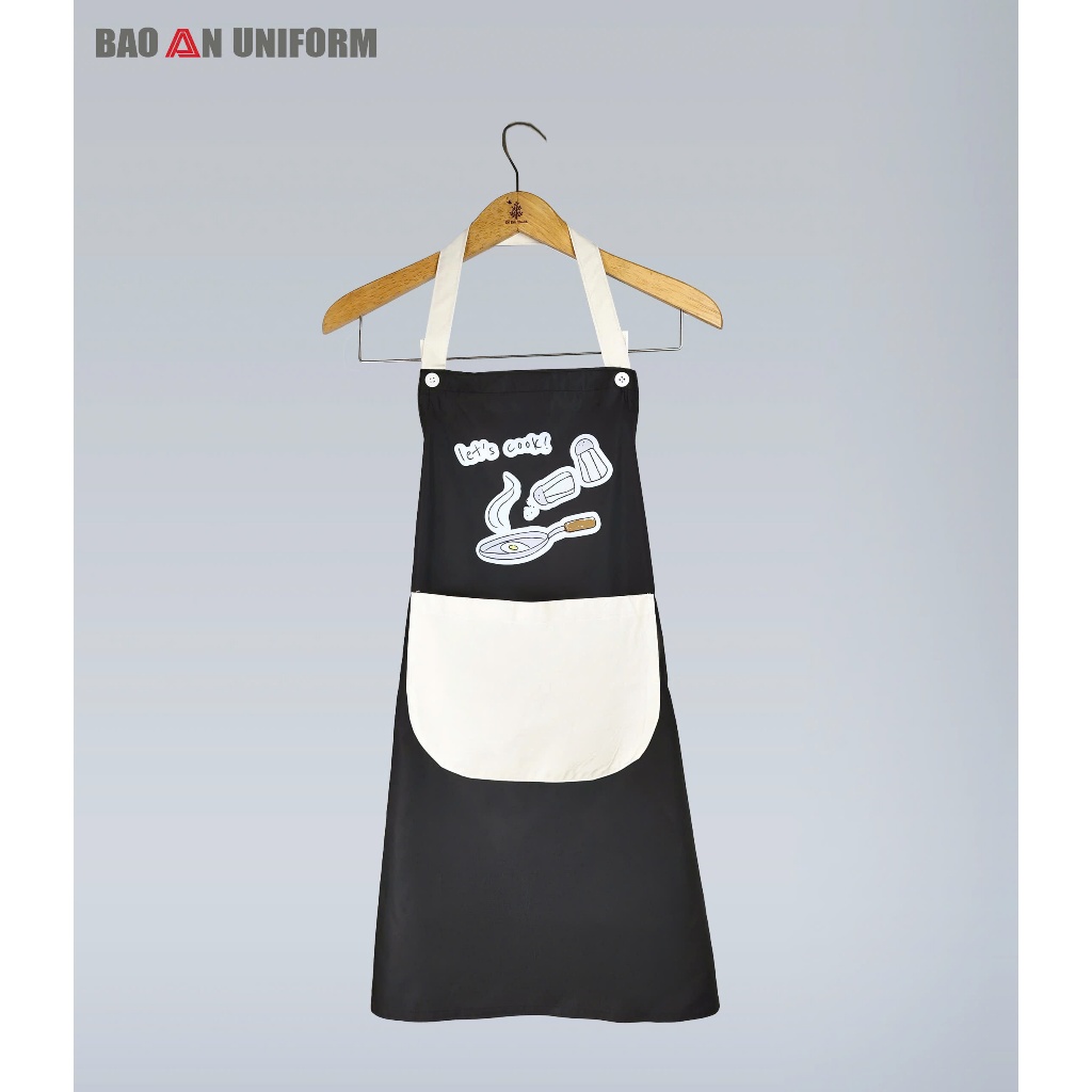 Tạp Dề Bếp Vải Dù Chống Thấm In Hình Dễ Thương Cho Nam Nữ Nội Trợ, Buôn Bán Quán Ăn, Hàng Nước