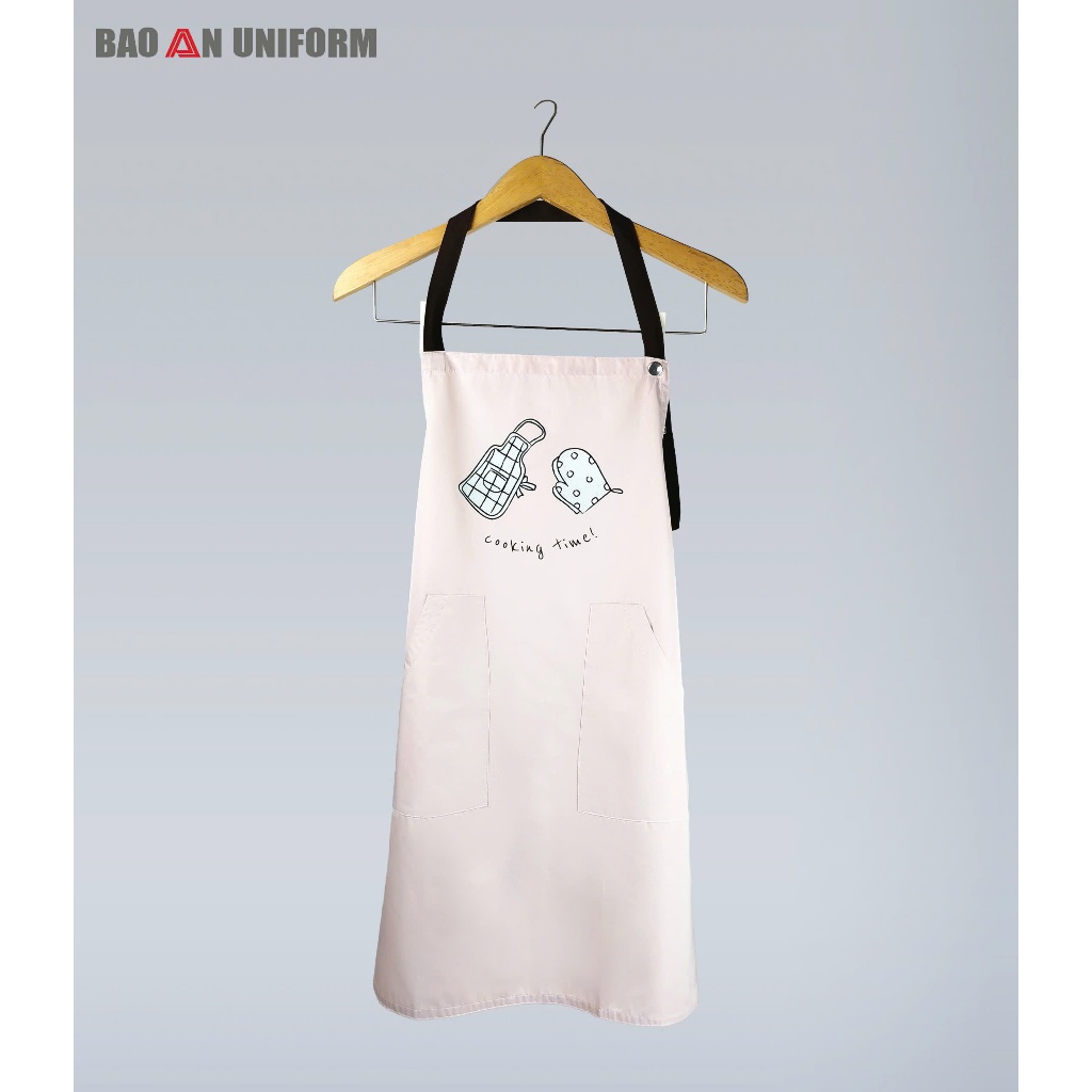 Tạp Dề Bếp Vải Dù Chống Thấm In Hình Dễ Thương Cho Nam Nữ Nội Trợ, Buôn Bán Quán Ăn, Hàng Nước
