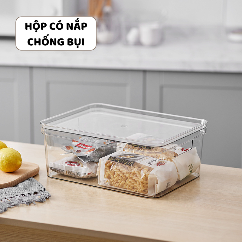 Hộp Đựng Đồ ENODA HOME Trong Suốt, Hộp Nhựa Có Nắp Đựng Đồ Đa Năng Nhựa Trong Suốt Cao Cấp Q052