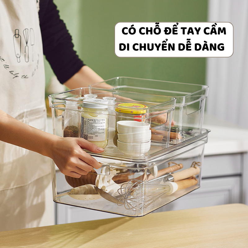 Hộp Đựng Đồ ENODA HOME Trong Suốt, Hộp Nhựa Có Nắp Đựng Đồ Đa Năng Nhựa Trong Suốt Cao Cấp Q052