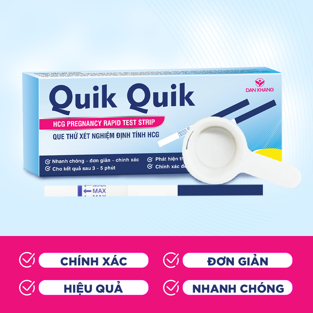 (HỎA TỐC + CHE TÊN) Que thử thai phát hiện thai sớm sau 7 ngày chính xác Quik Quik