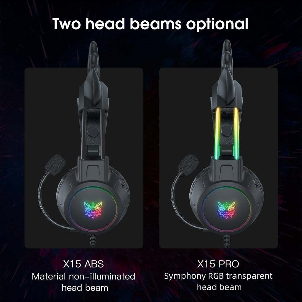 Tai nghe Gaming Tai Hươu ONIKUMA X15 Pro Có Dây, Âm Thanh Vòm Nổi, Micro Khử Ồn, RGB