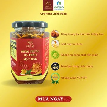 Đông trùng hạ thảo sấy thăng hoa ngâm Mật Ong 300g (7g Đông trùng)