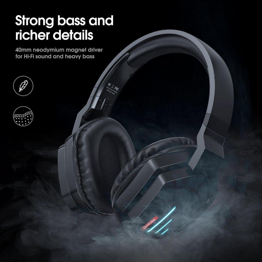 Tai Nghe Gaming ONIKUMA B60 Bluetooth, Micro HD, Âm Thanh Vòm Nổi