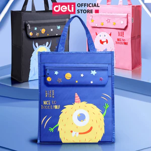 Túi Tote Túi Học Thêm Deli Vải Canva Deli Dễ Thương Sức Chứa Lớn Chống Nước, Chống Bụi Đựng Tài Liệu Sách Vở Học Sinh