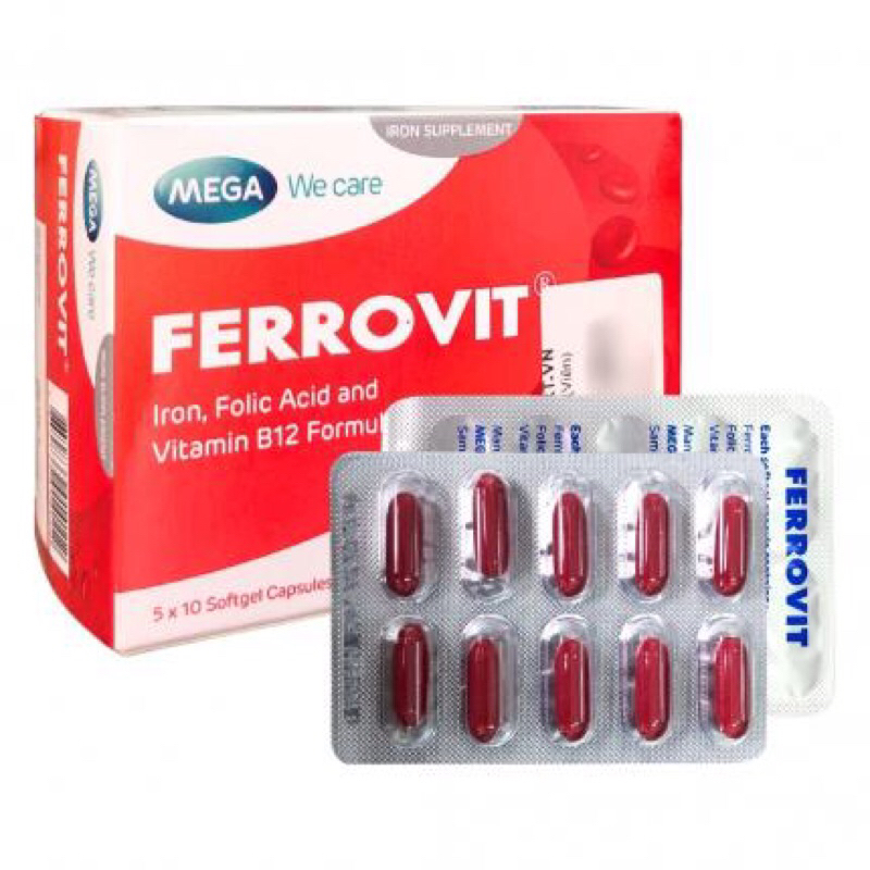 Viên uống bổ sung sắt FERROVIT (Hộp 50 viên) Hỗ trợ cải thiện tình ...