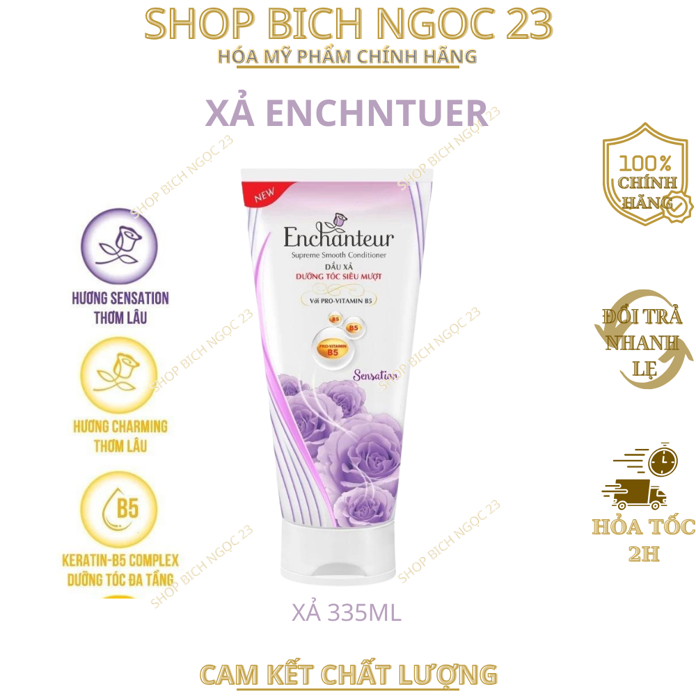Dầu xả dưỡng tóc Enchanteur Charming/Sensation siêu mềm mượt 170g, 335g