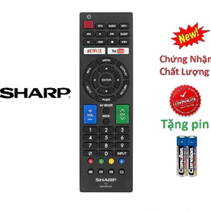 tay điều khiển remote từ xa tivi đa năng Sharp RM-L1346-kèm pin