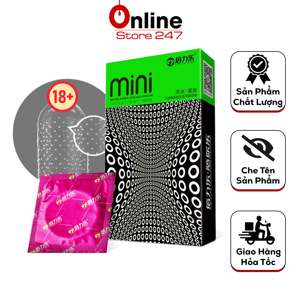 Bao Cao Su HBM Mini Dotted Size 46mm, Bcs Size Bé, Gân Gai, K.Dài T ...